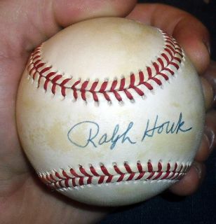   Hand Signed Baseball Rawlings Gene Budig w Cube w COA 101112