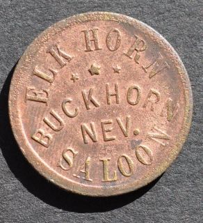 Buckhorn Nevada Trade Token Elk Horn Saloon 12 1 2 Cents