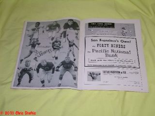 1958 San Francisco 49ers vs Pittsburgh Steelers Program