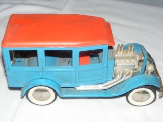 Vintage Buddy L Blue Woody Woodie Wagon Hot Rod Engine Steers as Is 40 