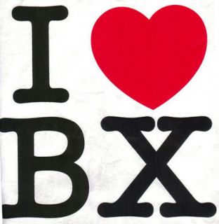 Heart BX Love Bronx Unisex Cotton NY T Shirt White XL
