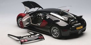 Autoart Bugatti Veyron 16 4 1 18 Diecast Car Black Red