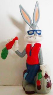 Bugs Bunny in Sunglasses Figurine Looney Tunes 3 1 2 inch Plastic Mini 