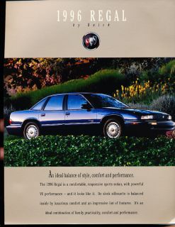 1996 Buick Regal Original Dealer Sales Brochure
