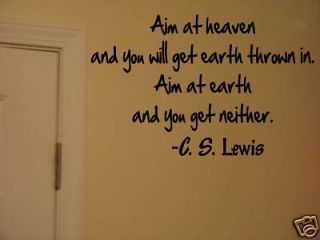 Lewis Heaven Christian Quote Vinyl Wall Sticker
