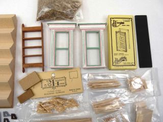Dollhouse Miniatures Building Supplies Door Windows Stairs Wood Stone 