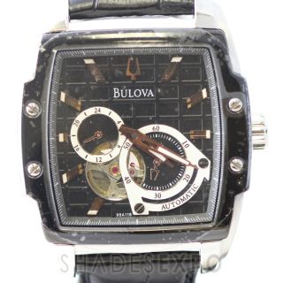 New Bulova Watches 98A118 Black Mechanical Collection Black