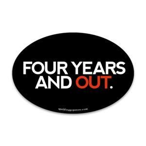 Years and Out Obama Bumper Sticker Republican GOP