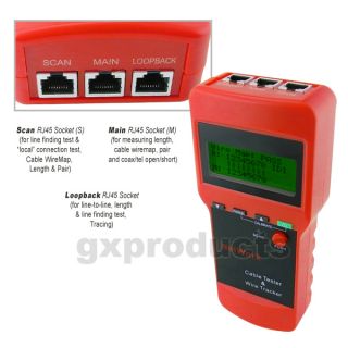 Digital Display Network LAN Cable Tester Wire Tracker Tracer Length 