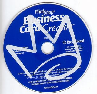 Printshop Business Card Creator PC Print Shop CDROM New