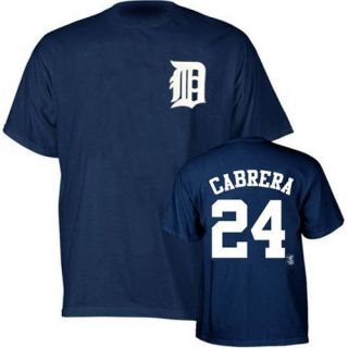 Detroit Tigers Miguel Cabrera Navy Jersey T Shirt sz XXL 2XL