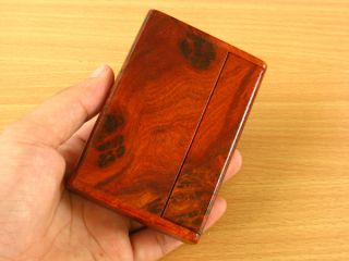 Burl Wood Cards Playing Holder Wooden Premium Case 2R
