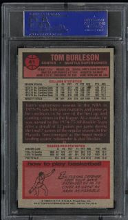   Topps Basketball Setbreak Tom Burleson 41 PSA 10 Gem Mint PWCC
