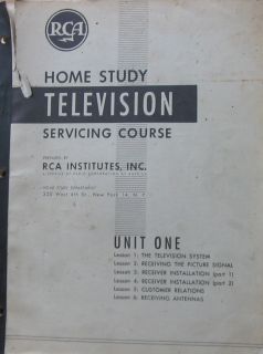  Vintage RCA Home Study Television Repair Course