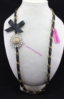 Betsey Johnson Sunflower Bow Necklace
