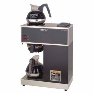 bunn 12 cup commercial coffee brewer w 2 warming plates