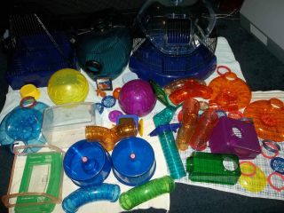 Hamster or Gerbil Cage s 3 Cages Tubes Accessories Hartz Good 