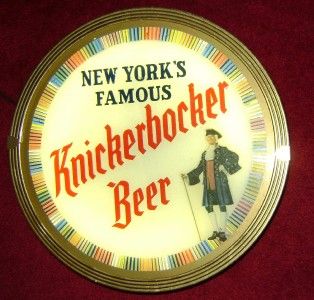 Vintage 50s Old New York Knickerbocker Beer Motion Light Sign Antique 