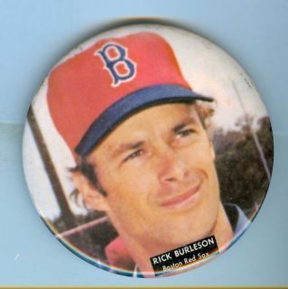 1975 Rick Burleson Boston Red Sox Pin Pinback Button