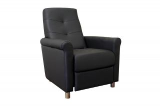 Caleb Contemporary Recliner Chair Steel Legs Black