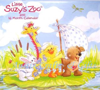 New 2011 Little Suzys Zoo 16 Month Wall Calendar NIP