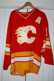 Calgary Flames Game Worn Signed Hockey Jersey NHL
