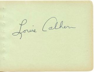 Louis Calhern Vintage 1930s Original Signed Album Page Autographed 