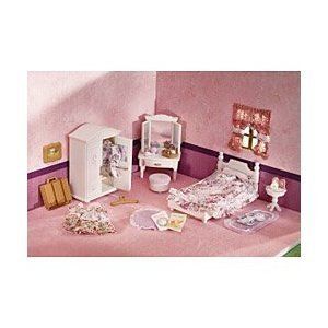 Calico Critters Girl Lavender Bedroom New Furniture Dollhouse 