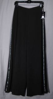 NITES BY CALIENDO NWT Black Flared Party PANTS 8