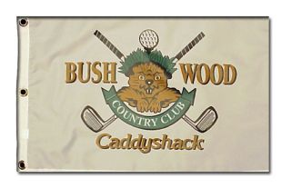 Caddyshack Bushwood Country Club Gopher logo golf 14x20 inch pin flag 