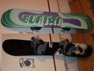 BURTON PUNCH 142 snowboard with matching bindings & stomp pad Womens 