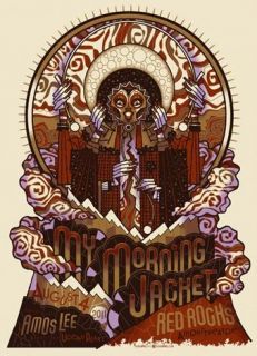 My Morning Jacket Red Rocks 2011 Concert Poster Burwell