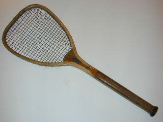 Bussey Champion Flat Top Antique Vintage Tennis Racquet c1880 RARE 