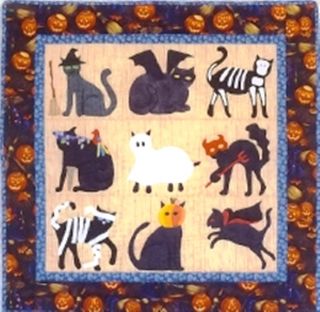 Cat Pattern   BUSTER CAT DOES HALLOWEEN   Wallhanging