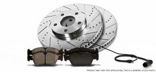 Front Performance Callahan Drilled Slotted Sport Brake Rotors Quiet 