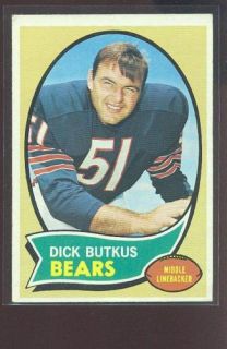 1970 Topps 190 Dick Butkus Bears EX 6595