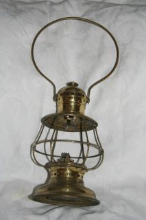 Antique Brass Railroad Lantern C T Ham Mfg 1876 1914