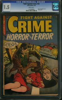 Fight Against Crime 20 CGC 1 5 Great Decapitation Cover Look Like A VG 
