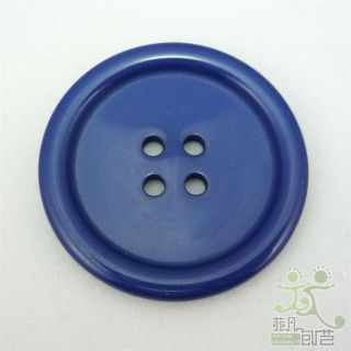 10 Pcs Dark Blue Buttons Lot Round Sewing 38mm Size 60