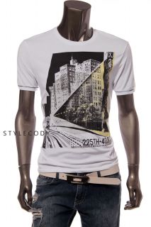 New Calvin Klein Jeans Mens Crew Neck City Graphic Tee T Shirt White 