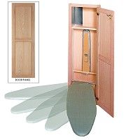sup400 unfinished oak recessed ironing board
