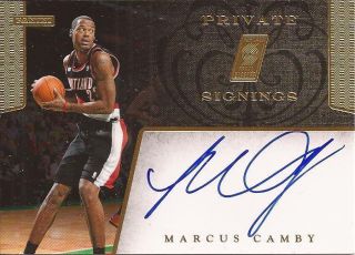 2011 12 Panini NBA Hoops MARCUS CAMBY Blazers 11 12 PRIVATE SIGNINGS 