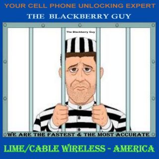 Lime Cable Wireless Curve 9320 9360 9380 Blackberry Unlock Code Inst 