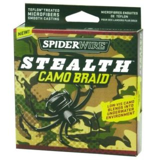 Spiderwire Stealth Camo Braid 125   yd. Fishing Line, CAMO, 30 LB