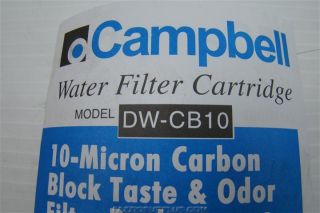 Campbell Water Filter Cartridge 10 Micron Carbon DW CB10