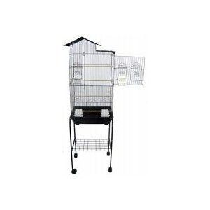 Parrot Bird Cage Cages 6893s Z Black with Stand