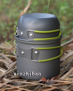 2pcs Hiking Survival Camping Cookware Cook Set Tableware DS 101 Pot 