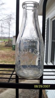 Old Vandalia Dairy Quart Milk Bottle Vandalia Illinois