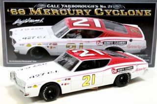 1968 Cale Yarborough 21 Mercury Cyclone Autographed 1 24 Scale Diecast 