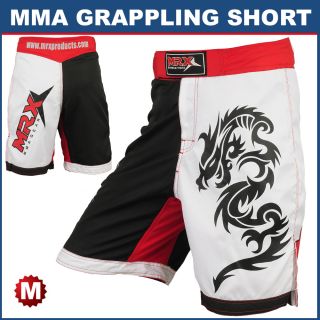    Grappling Kick Boxing Shorts ufc Cage Fight Red White Black Medium